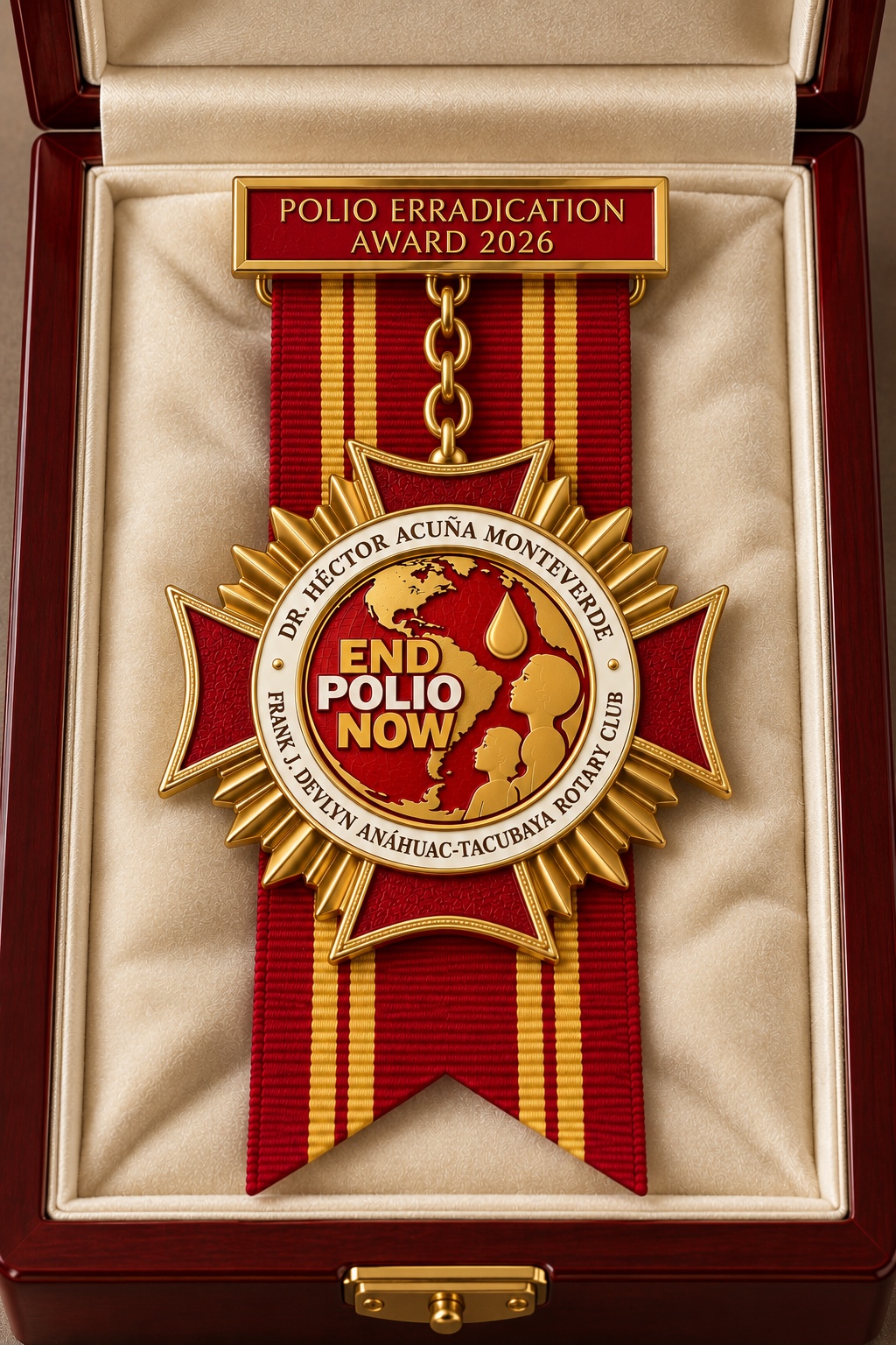 Polio Eradication Award 2026, presentado en su estuche